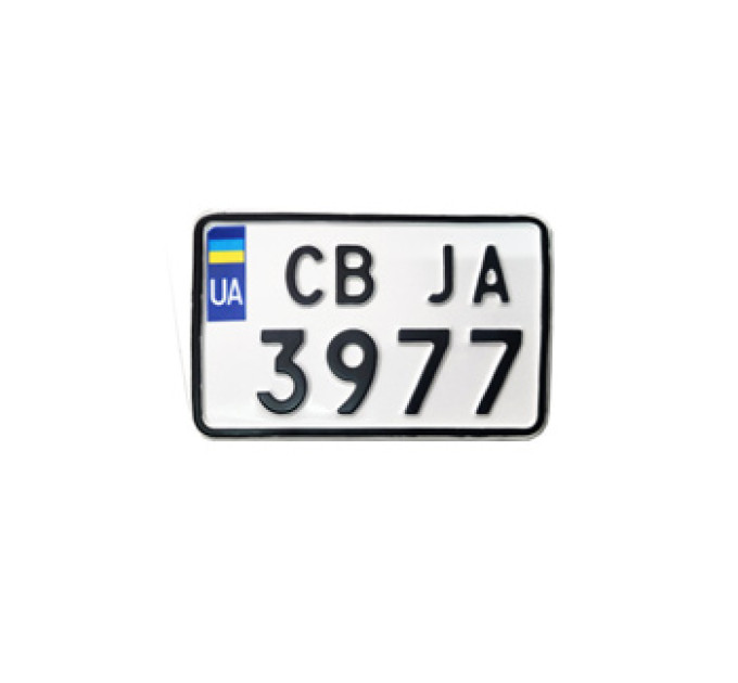 Номер американського формату на мотоцикл (збільшений)