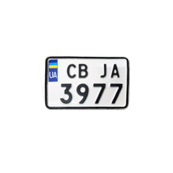 Номер американського формату на мотоцикл (збільшений)