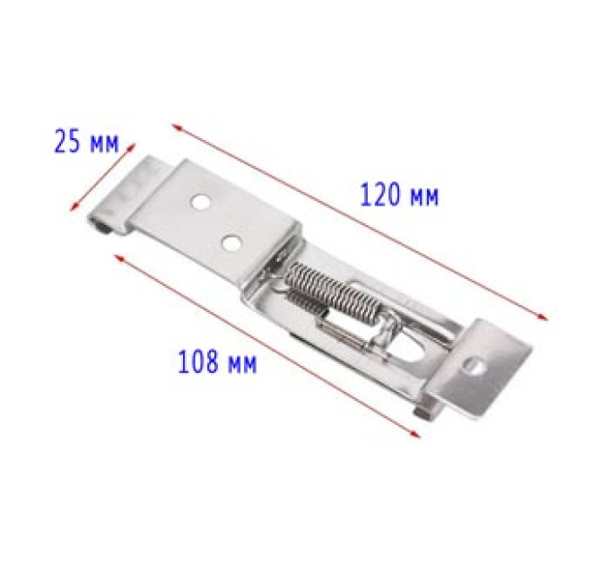 Тримач металевий, пружинний для автомобільних номерів
